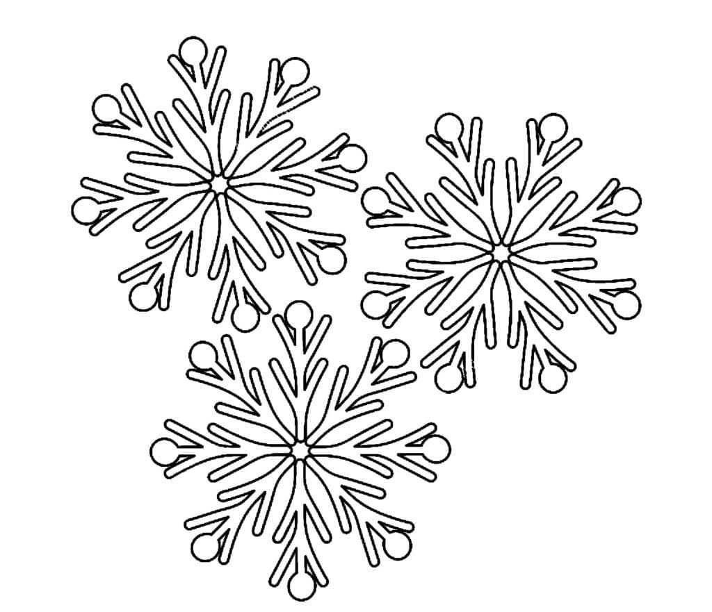 Dessin à colorier: Flocon de Neige (Nature et saisons) #190253 - Coloriages à Imprimer Gratuits