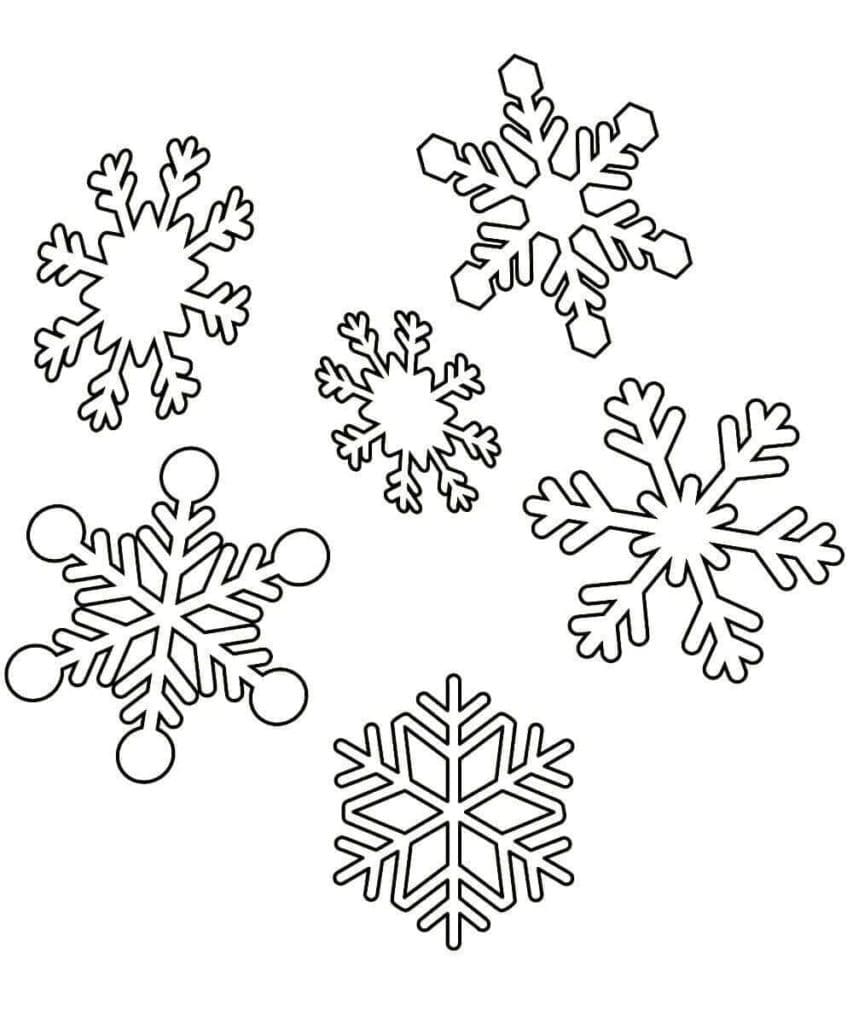 Dessin à colorier: Flocon de Neige (Nature et saisons) #190261 - Coloriages à Imprimer Gratuits