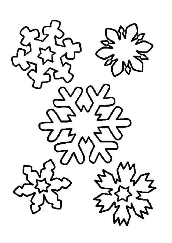 Dessin à colorier: Flocon de Neige (Nature et saisons) #190264 - Coloriages à Imprimer Gratuits
