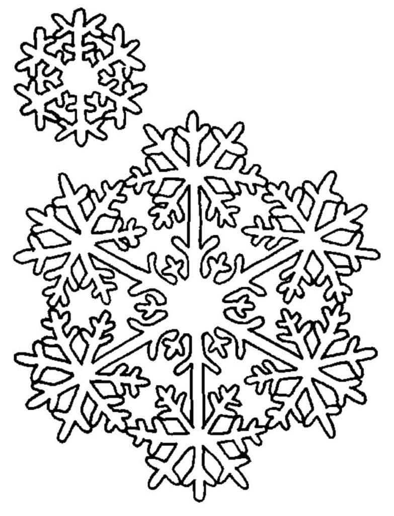 Dessin à colorier: Flocon de Neige (Nature et saisons) #190265 - Coloriages à Imprimer Gratuits