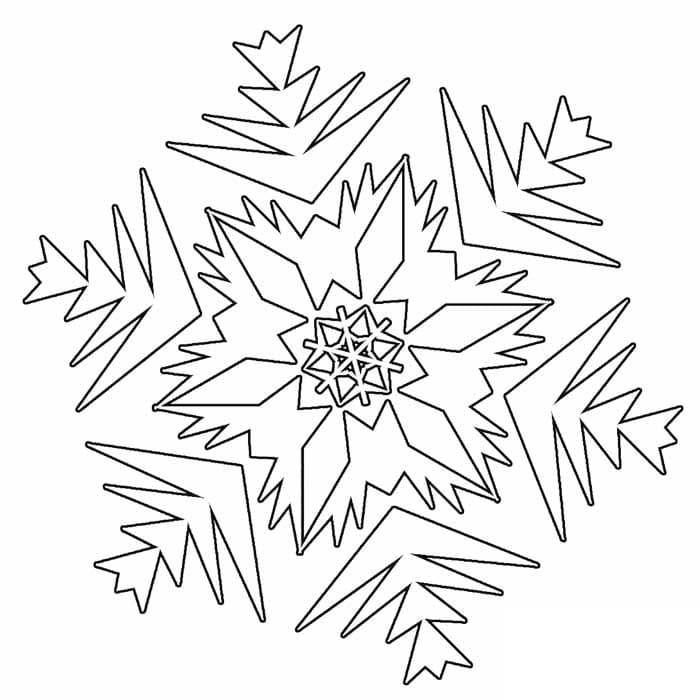 Dessin à colorier: Flocon de Neige (Nature et saisons) #190269 - Coloriages à Imprimer Gratuits