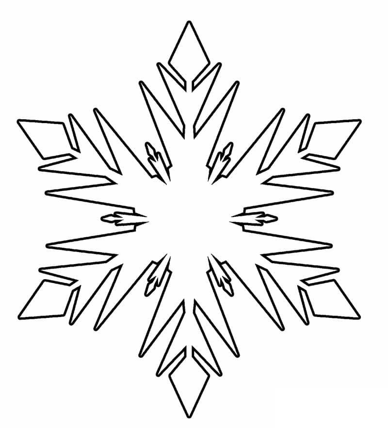 Dessin à colorier: Flocon de Neige (Nature et saisons) #190272 - Coloriages à Imprimer Gratuits