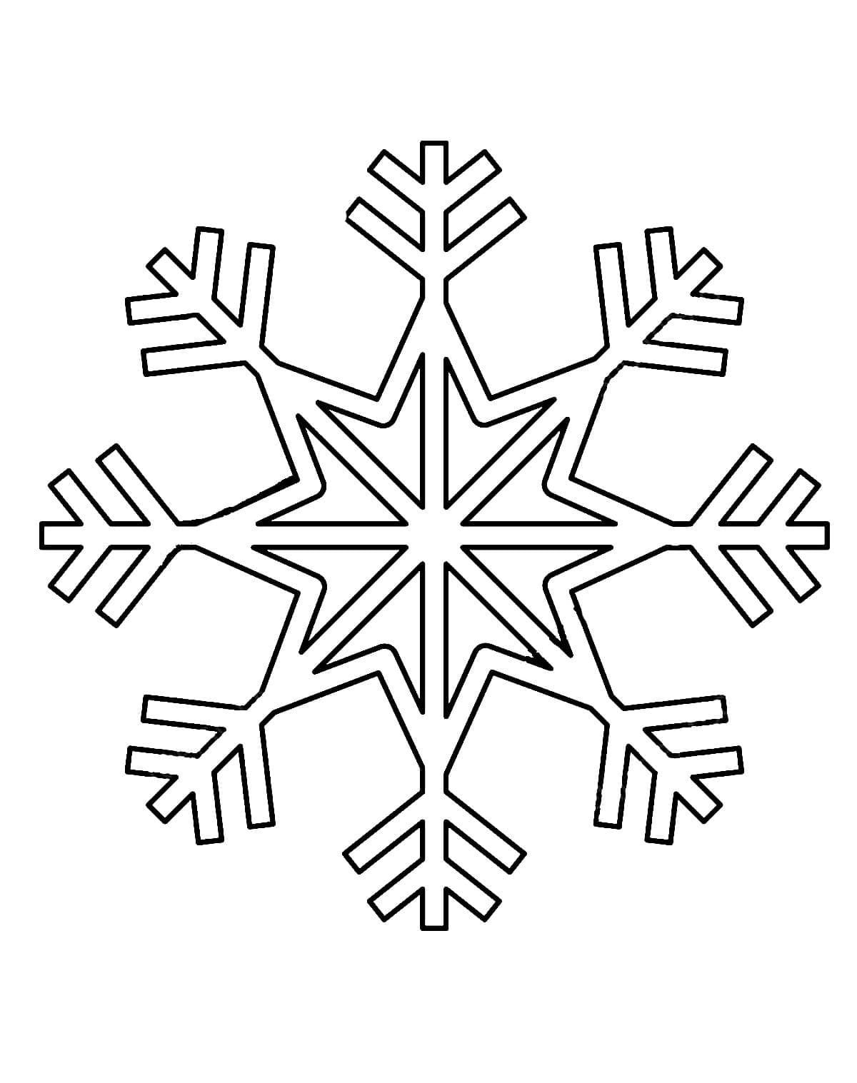 Dessin à colorier: Flocon de Neige (Nature et saisons) #190274 - Coloriages à Imprimer Gratuits