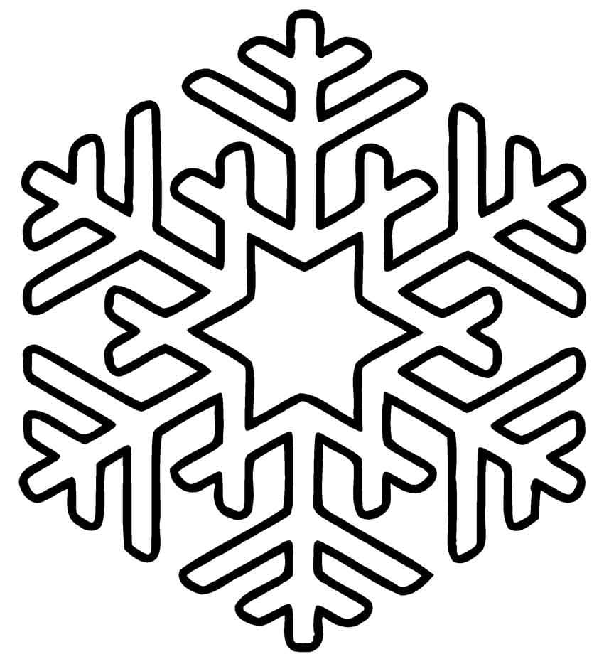 Dessin à colorier: Flocon de Neige (Nature et saisons) #190275 - Coloriages à Imprimer Gratuits