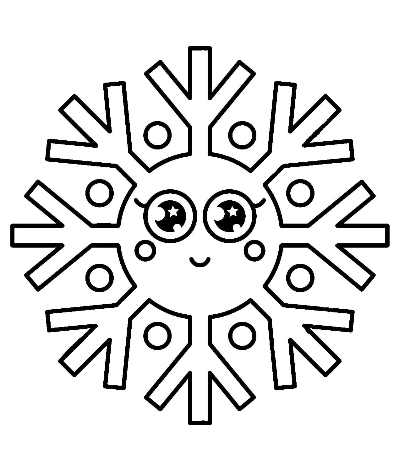 Dessin à colorier: Flocon de Neige (Nature et saisons) #190301 - Coloriages à Imprimer Gratuits