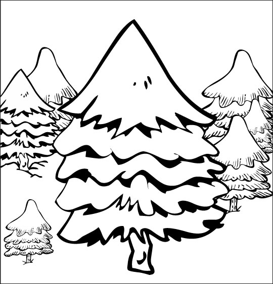 Dessin à colorier: Forêt (Nature et saisons) #157051 - Coloriages à Imprimer Gratuits