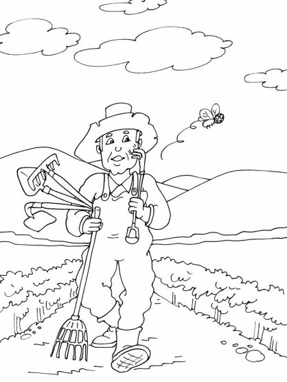 Coloriage gratuit Jardin #166353 de la collection Nature et saisons à imprimer