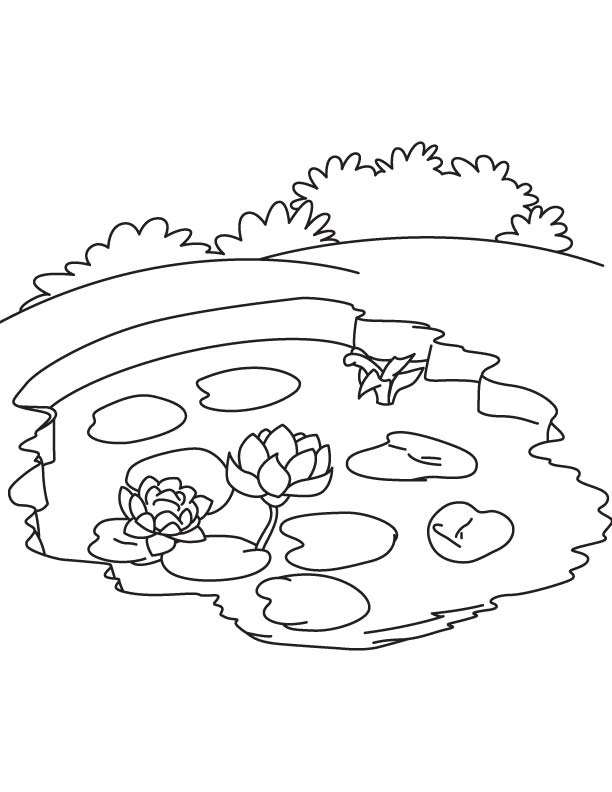 Dessin à colorier: Lac (Nature et saisons) #166098 - Coloriages à Imprimer Gratuits