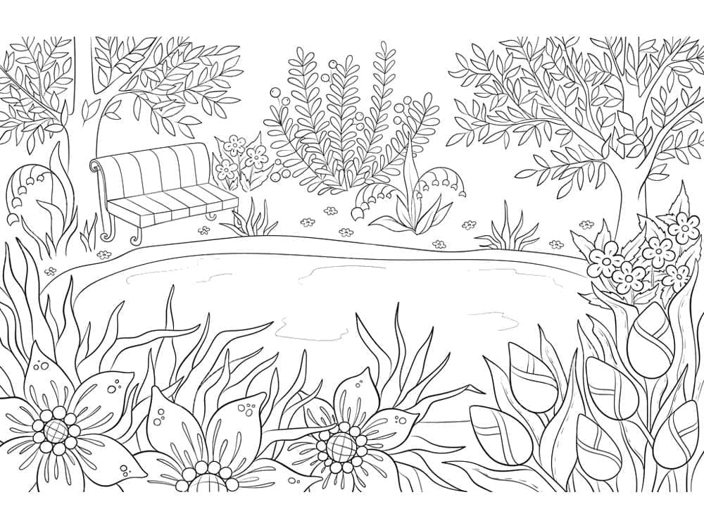 Coloriage gratuit Lac #207353 de la collection Nature et saisons à imprimer