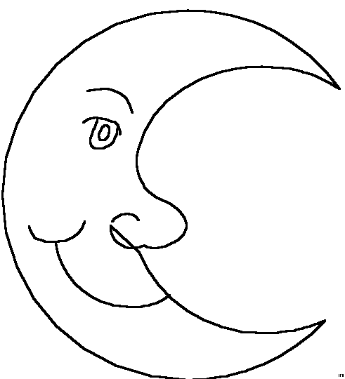 Coloriage gratuit Lune #155581 de la collection Nature et saisons à imprimer