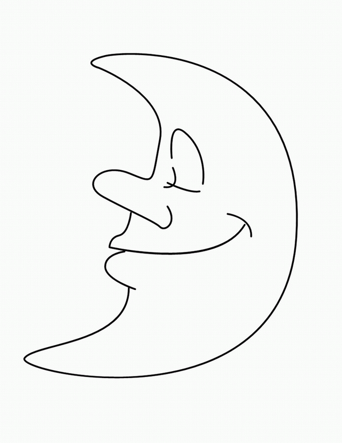 Coloriage gratuit Lune #155594 de la collection Nature et saisons à imprimer