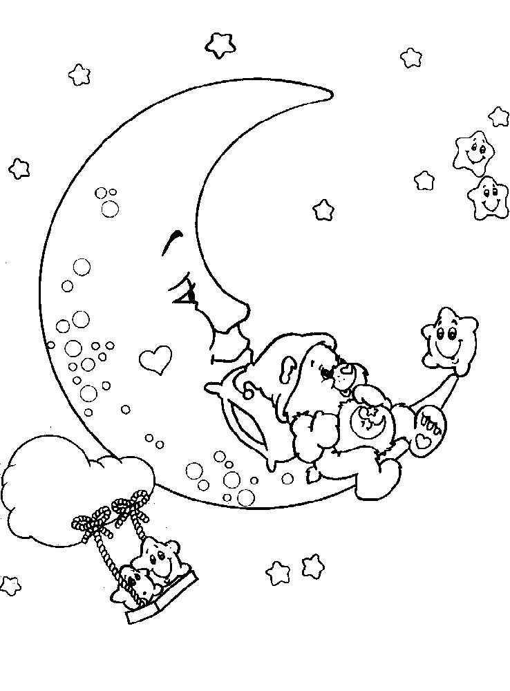 Coloriage gratuit Lune #155632 de la collection Nature et saisons à imprimer