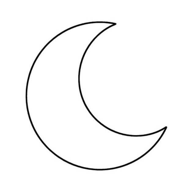 Coloriage gratuit Lune #188766 de la collection Nature et saisons à imprimer