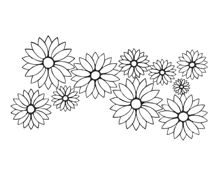 Coloriage Marguerite #176545 à imprimer gratuitement, extrait de la collection Nature et saisons