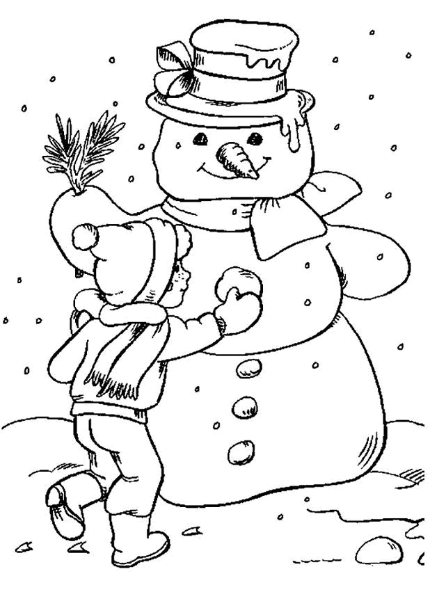 Dessin à colorier: Neige (Nature et saisons) #158523 - Coloriages à Imprimer Gratuits