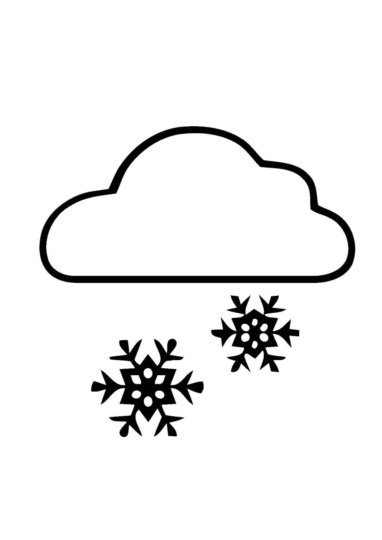 Dessin à colorier: Neige (Nature et saisons) #158532 - Coloriages à Imprimer Gratuits
