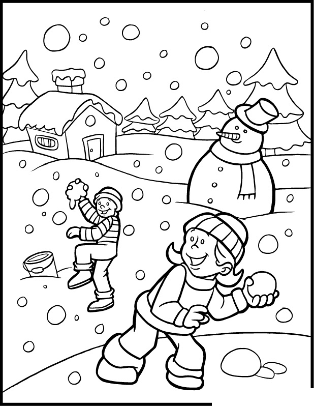 Dessin à colorier: Neige (Nature et saisons) #158544 - Coloriages à Imprimer Gratuits