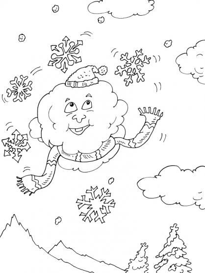Dessin à colorier: Neige (Nature et saisons) #158578 - Coloriages à Imprimer Gratuits
