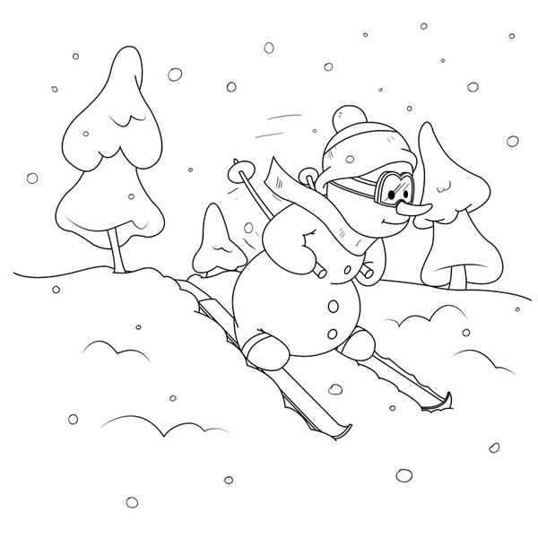 Dessin à colorier: Neige (Nature et saisons) #158591 - Coloriages à Imprimer Gratuits