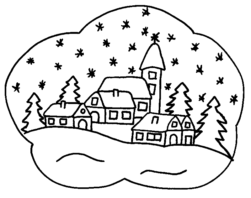 Dessin à colorier: Neige (Nature et saisons) #158731 - Coloriages à Imprimer Gratuits