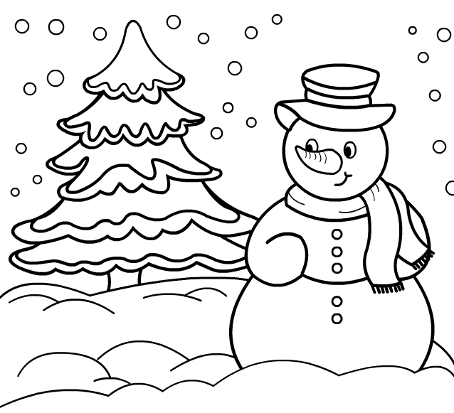 Dessin à colorier: Neige (Nature et saisons) #158740 - Coloriages à Imprimer Gratuits