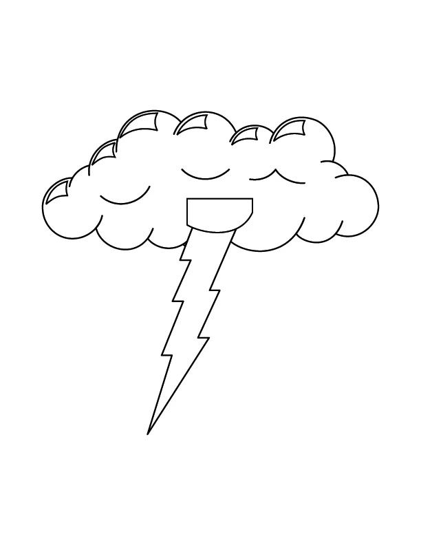 Coloriage gratuit Nuage #157465 de la collection Nature et saisons à imprimer