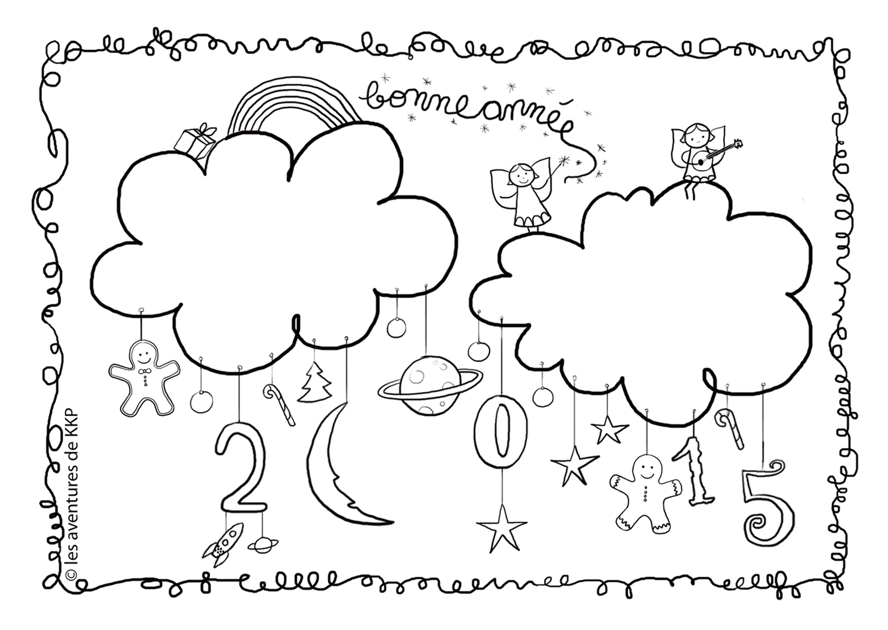 Coloriage gratuit Nuage #157549 de la collection Nature et saisons à imprimer