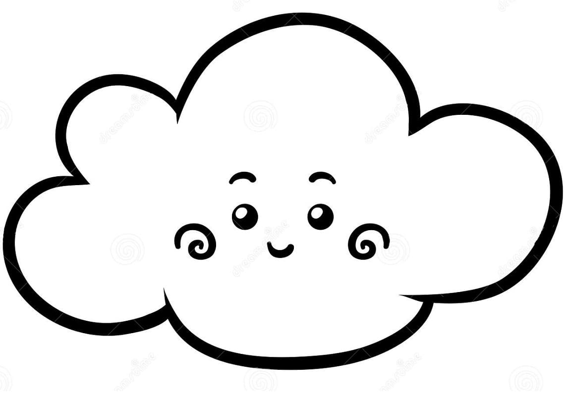 Coloriage gratuit Nuage #206324 de la collection Nature et saisons à imprimer