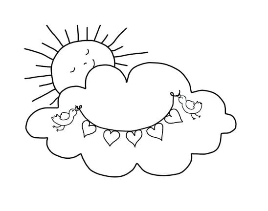 Coloriage gratuit Nuage #206328 de la collection Nature et saisons à imprimer
