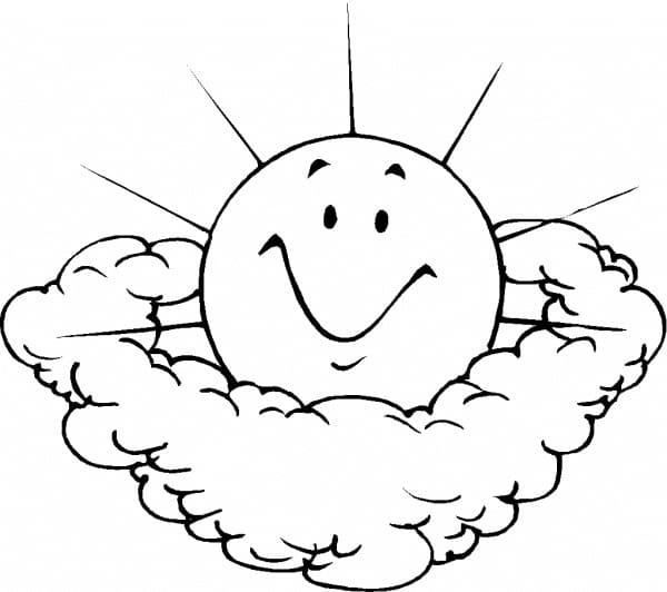 Coloriage gratuit pour enfants et adultes Nuage #206335, collection Nature et saisons