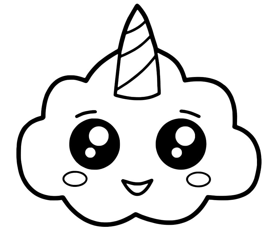 Coloriage Nuage #206350 à imprimer gratuitement, extrait de la collection Nature et saisons