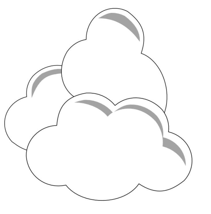Coloriage gratuit Nuage #206354 de la collection Nature et saisons à imprimer