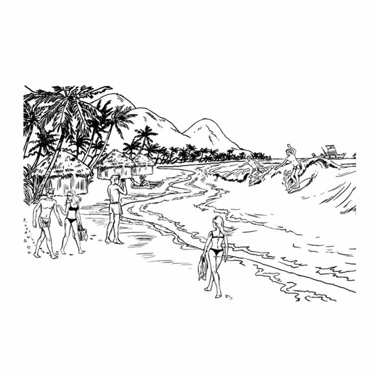 Coloriage gratuit Paysage #165752 de la collection Nature et saisons à imprimer Coloriage gratuit Paysage #165752 de la collection Nature et saisons à imprimer