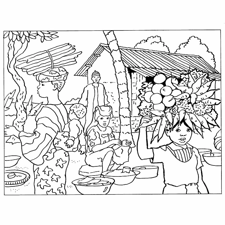 Coloriage gratuit Paysage #165755 de la collection Nature et saisons à imprimer
