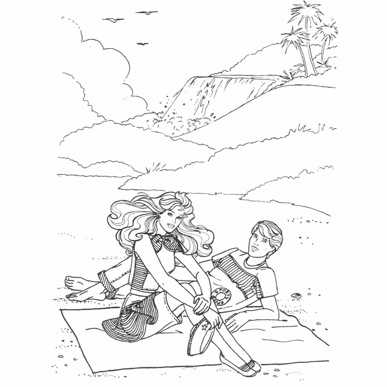 Coloriage gratuit Plage #158986 de la collection Nature et saisons à imprimer