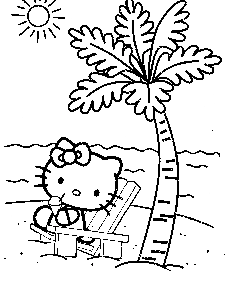 Coloriage gratuit Plage #159014 de la collection Nature et saisons à imprimer
