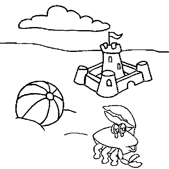 Coloriage gratuit Plage #159015 de la collection Nature et saisons à imprimer