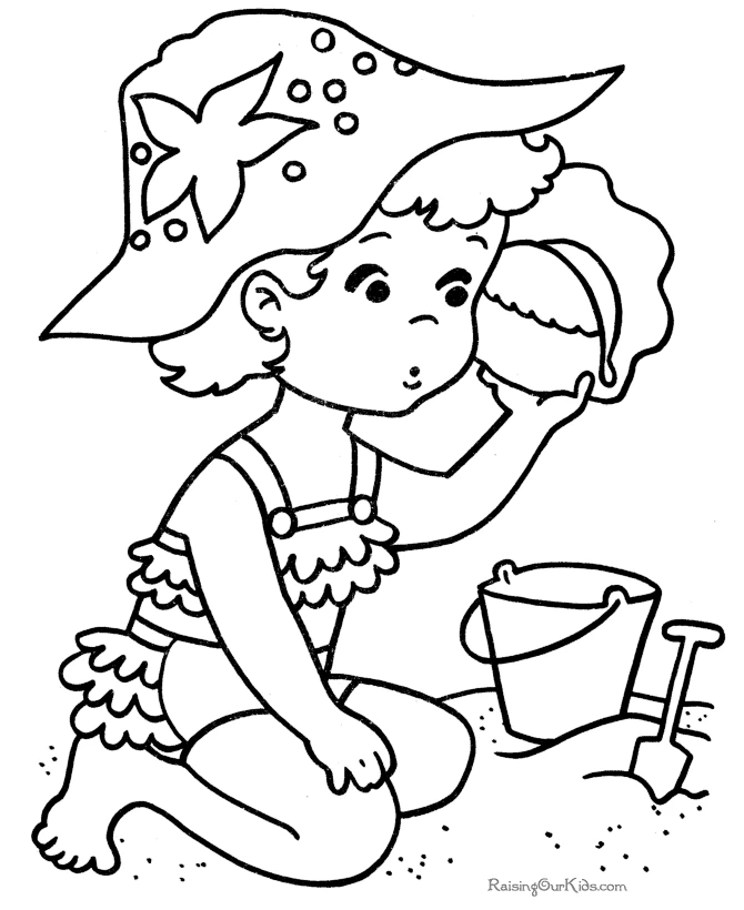 Coloriage gratuit Plage #159057 de la collection Nature et saisons à imprimer