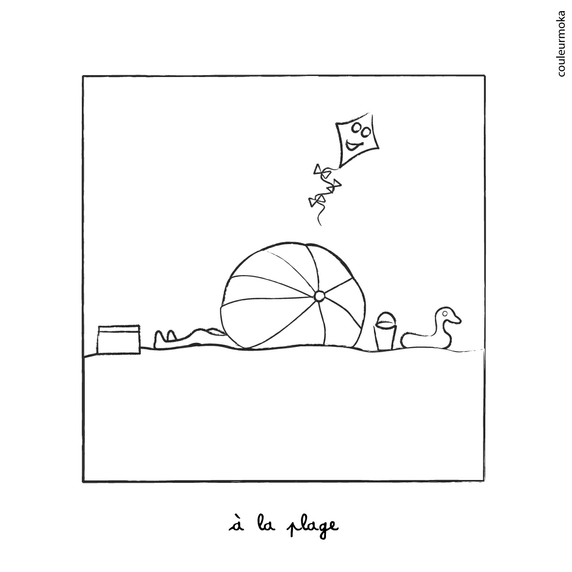 Coloriage gratuit Plage #159206 de la collection Nature et saisons à imprimer