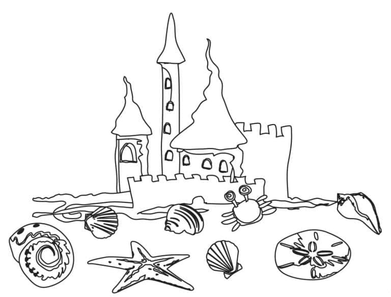 Page de coloriage Plage #191885, collection Nature et saisons, à imprimer et colorier