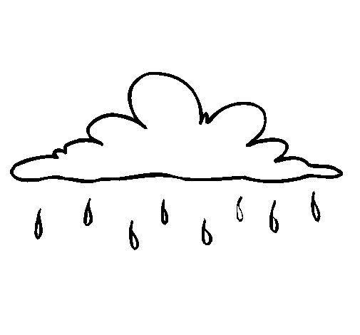 Dessin à colorier Pluie #158251 issu de la collection Nature et saisons, prêt à imprimer