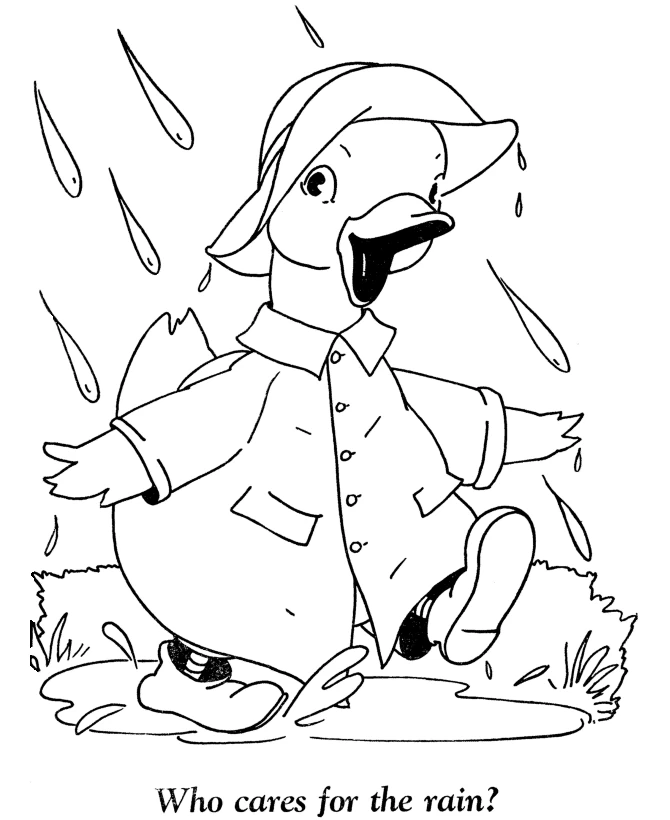 Dessin Pluie #158252 à colorier de la série Nature et saisons, gratuit à télécharger et imprimer