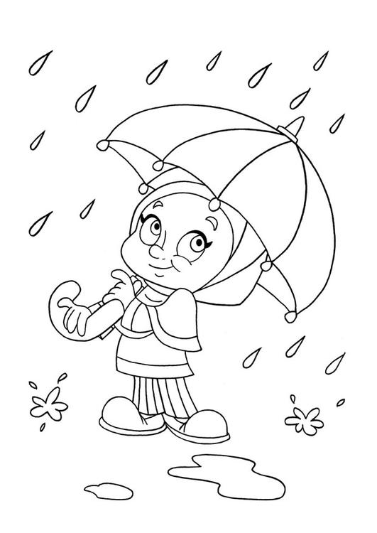 Dessin à colorier: Pluie (Nature et saisons) #158253 - Coloriages à Imprimer Gratuits