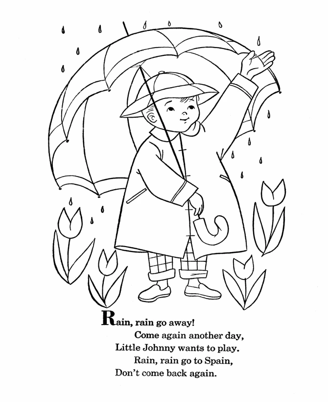 Coloriage gratuit Pluie #158254 de la collection Nature et saisons à imprimer