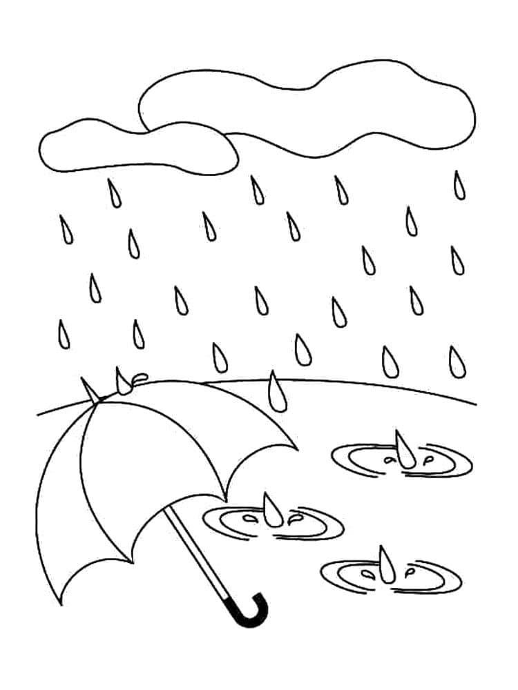 Coloriage à imprimer Pluie #193766 de la série Nature et saisons, gratuit pour enfants et adultes