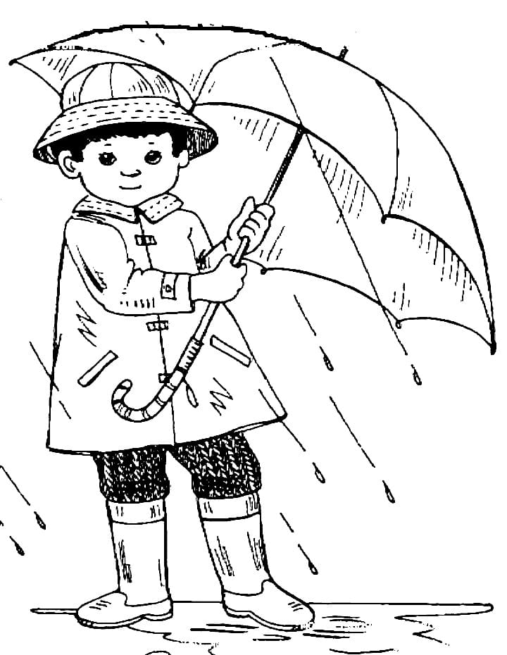 Coloriage gratuit Pluie #193789 de la collection Nature et saisons à imprimer