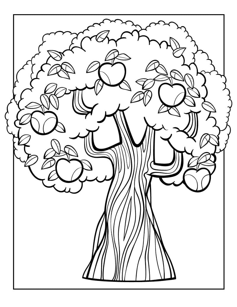 Page de coloriage Pommier #174077, collection Nature et saisons, à imprimer et colorier