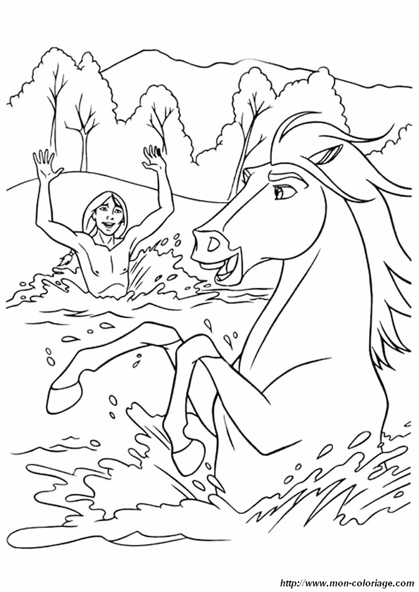 Coloriage gratuit Rivière #159308 de la collection Nature et saisons à imprimer