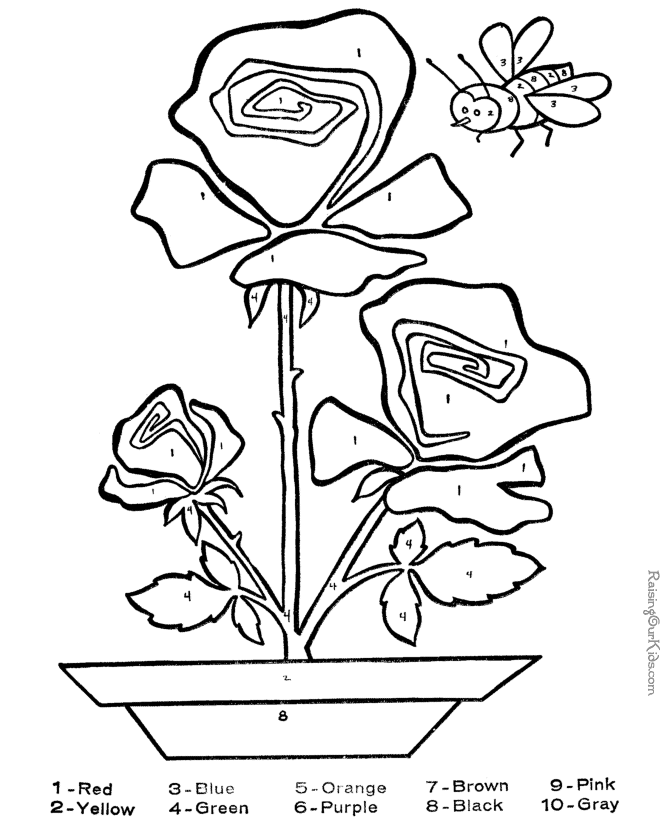 Coloriage gratuit Roses #162043 de la collection Nature et saisons à imprimer