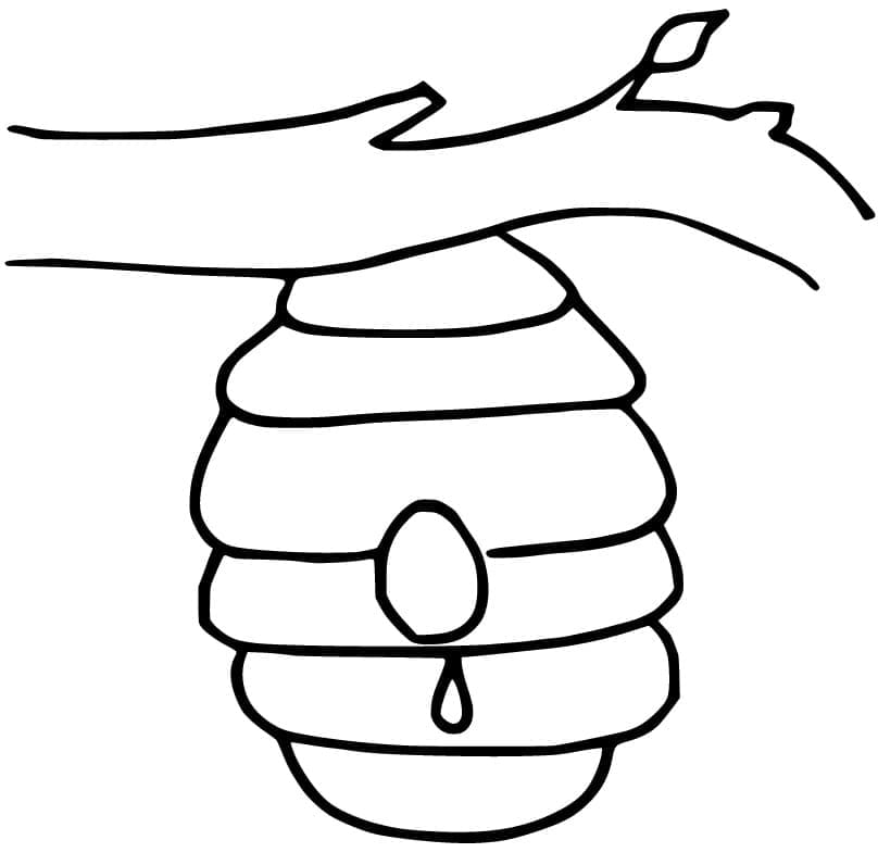 Coloriage gratuit Ruche #221615 de la collection Nature et saisons à imprimer